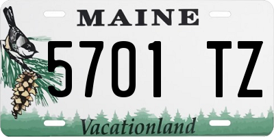 ME license plate 5701TZ