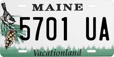 ME license plate 5701UA