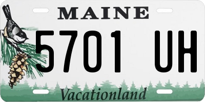 ME license plate 5701UH