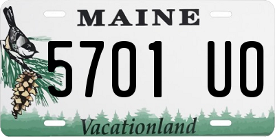ME license plate 5701UO