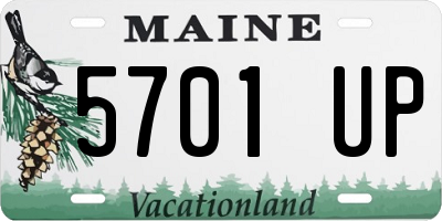 ME license plate 5701UP