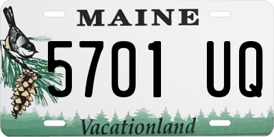 ME license plate 5701UQ