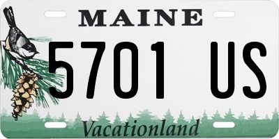 ME license plate 5701US