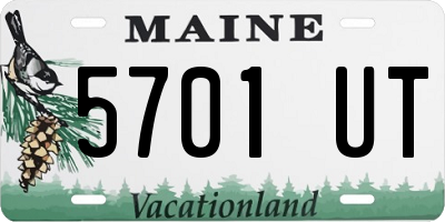 ME license plate 5701UT