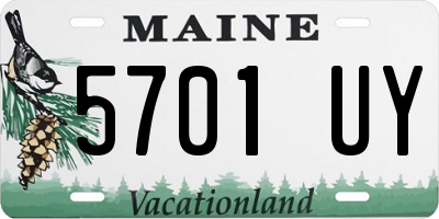 ME license plate 5701UY