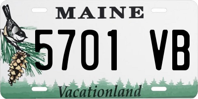 ME license plate 5701VB