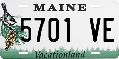 ME license plate 5701VE