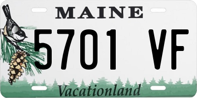 ME license plate 5701VF