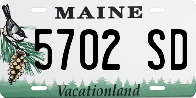 ME license plate 5702SD