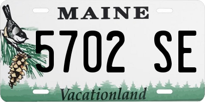 ME license plate 5702SE