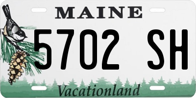 ME license plate 5702SH