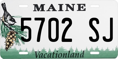 ME license plate 5702SJ
