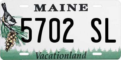 ME license plate 5702SL