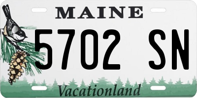 ME license plate 5702SN