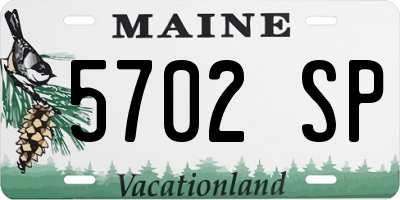 ME license plate 5702SP