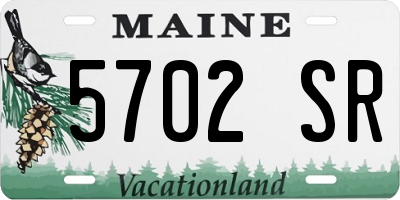 ME license plate 5702SR