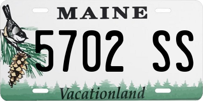 ME license plate 5702SS