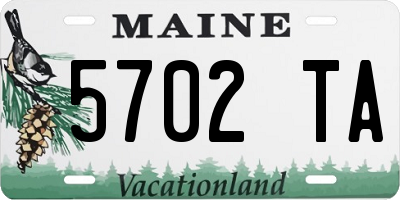 ME license plate 5702TA