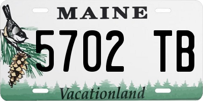 ME license plate 5702TB