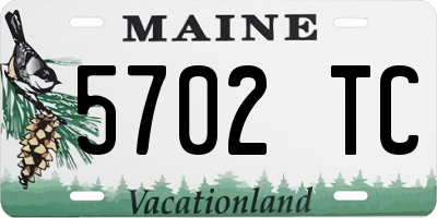 ME license plate 5702TC
