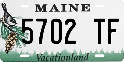 ME license plate 5702TF
