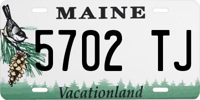 ME license plate 5702TJ
