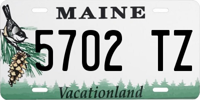 ME license plate 5702TZ