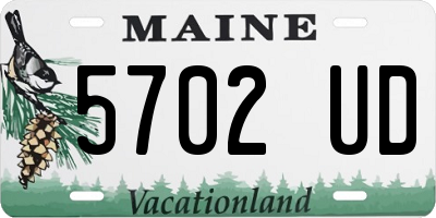 ME license plate 5702UD