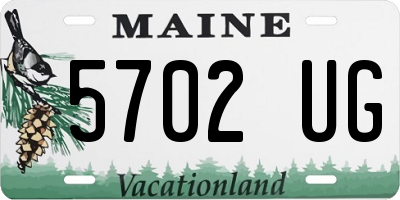ME license plate 5702UG