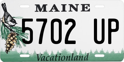 ME license plate 5702UP
