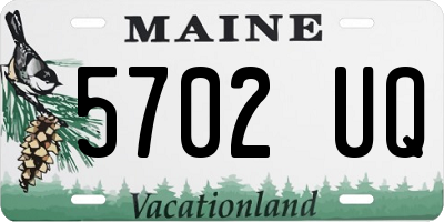 ME license plate 5702UQ