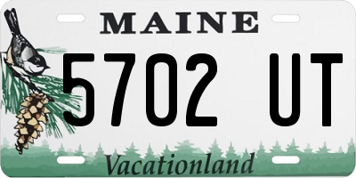 ME license plate 5702UT