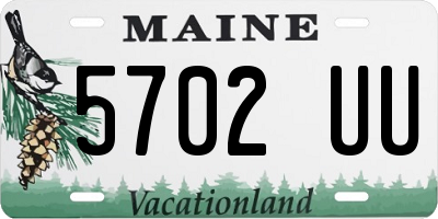 ME license plate 5702UU