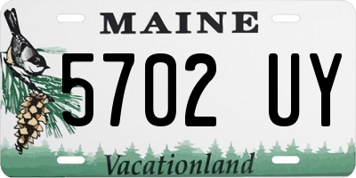 ME license plate 5702UY