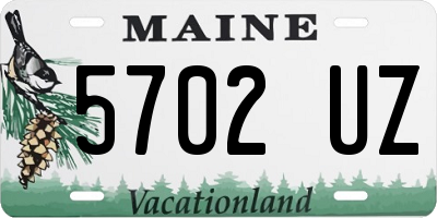 ME license plate 5702UZ