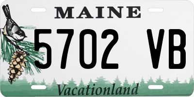 ME license plate 5702VB