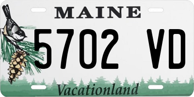 ME license plate 5702VD