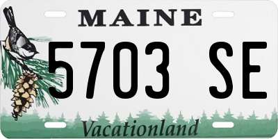 ME license plate 5703SE