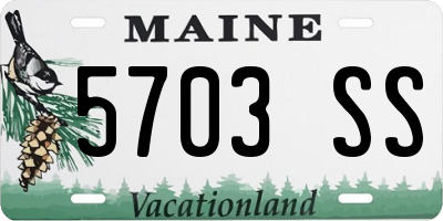 ME license plate 5703SS