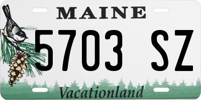 ME license plate 5703SZ