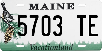 ME license plate 5703TE