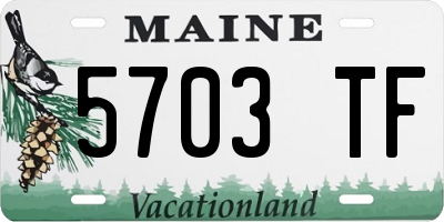 ME license plate 5703TF