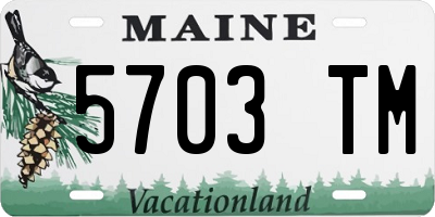 ME license plate 5703TM