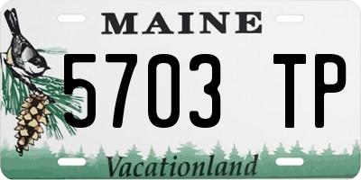 ME license plate 5703TP