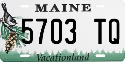 ME license plate 5703TQ