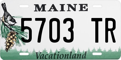 ME license plate 5703TR