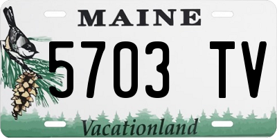 ME license plate 5703TV