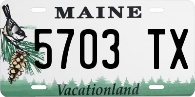 ME license plate 5703TX