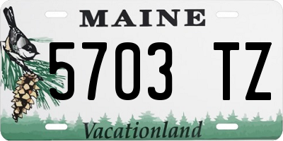 ME license plate 5703TZ