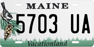 ME license plate 5703UA